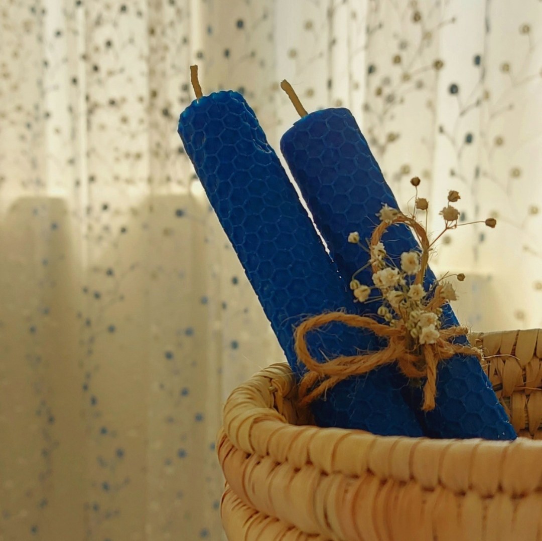 شمع های موم  عسلی 