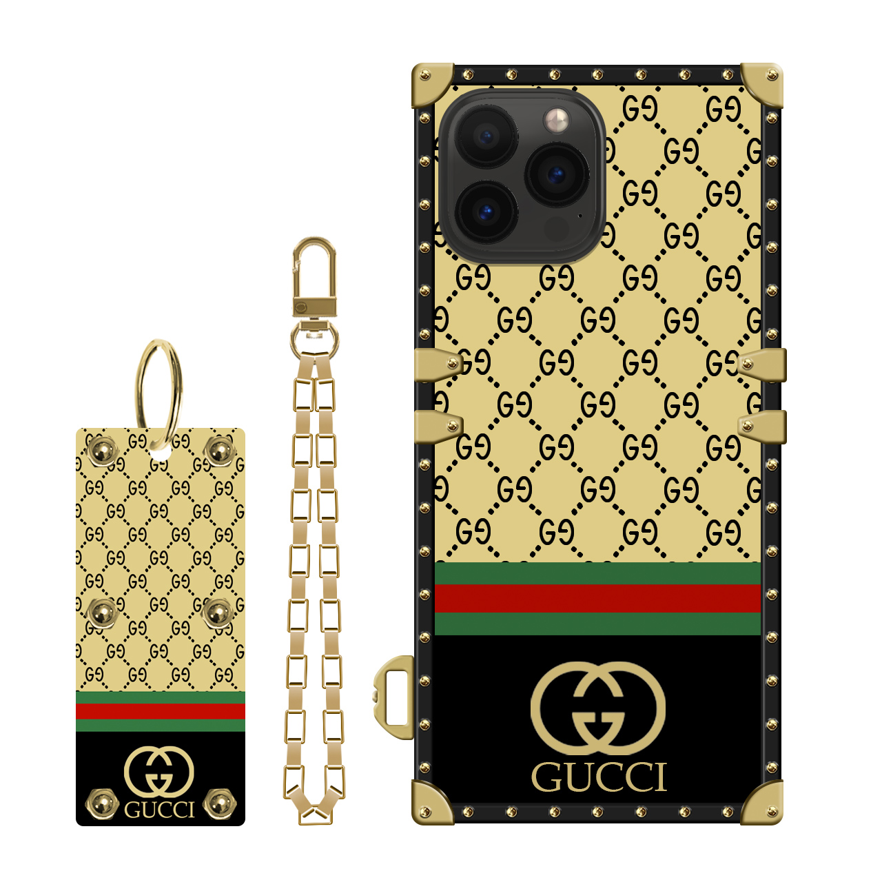 کاور مدل صندوقی کد L02 مناسب برای گوشی موبایل اپل  iPhone 13 Pro به همراه بند آویز