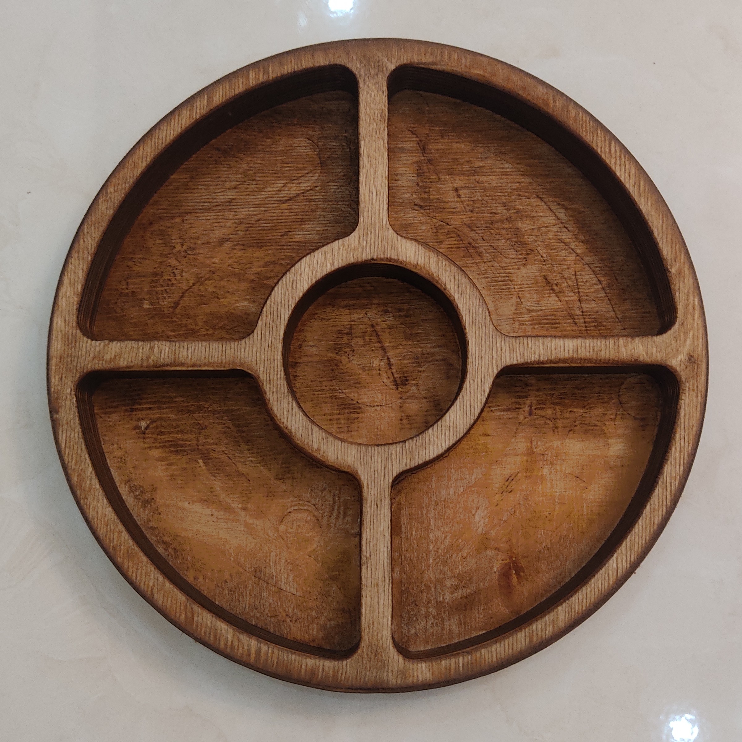 اردو پنج خونه چوب روس قابل شستشو قطر 28 سانتیمتر 