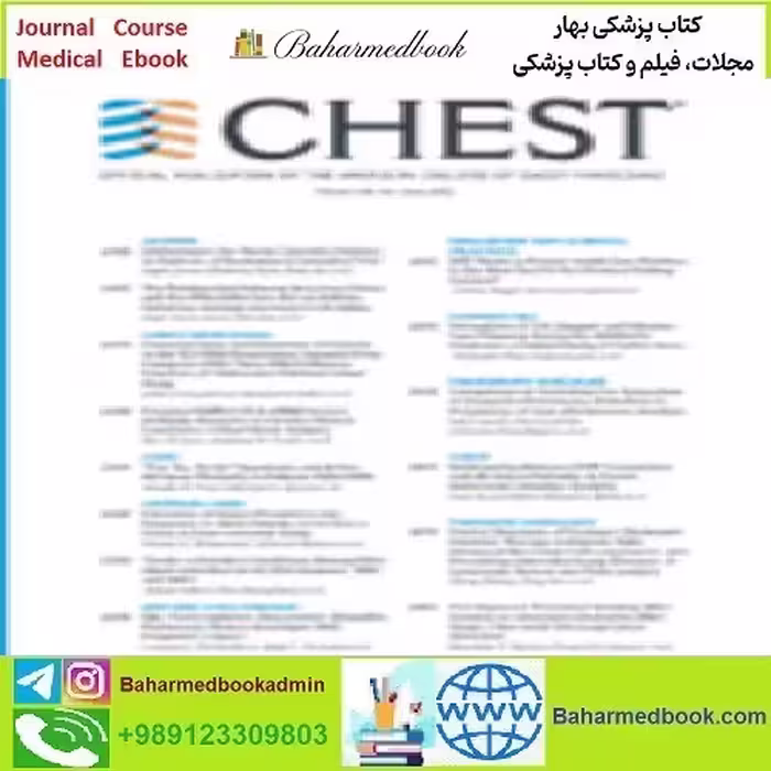 Chest Volume 161 Issue 1 to 6 2022 TRUE PDF price 8€ - کتاب پزشکی بهار