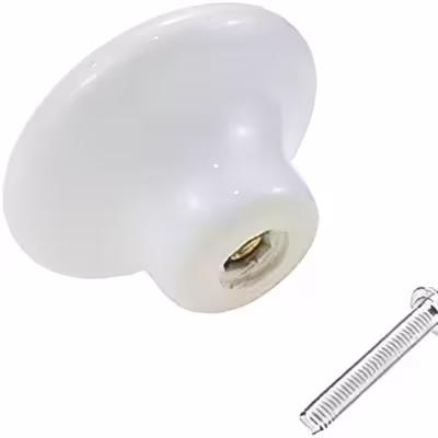 دستگیره کابینت مدل سرامیک گل تکپیچ بسته 2 عددی
