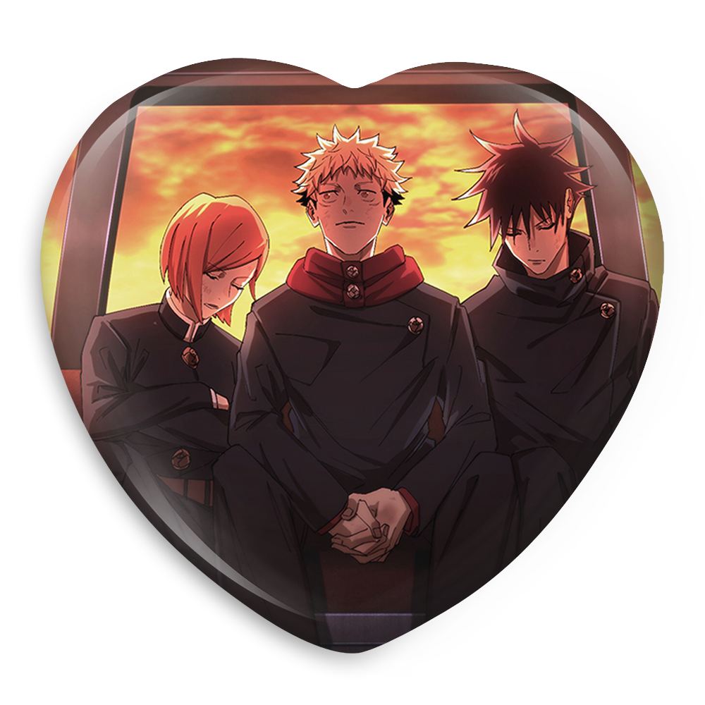 پیکسل خندالو طرح مگومی و ایتادوری و نوبارا انیمه جوجوتسو کایزن مدل قلبی کد 11077