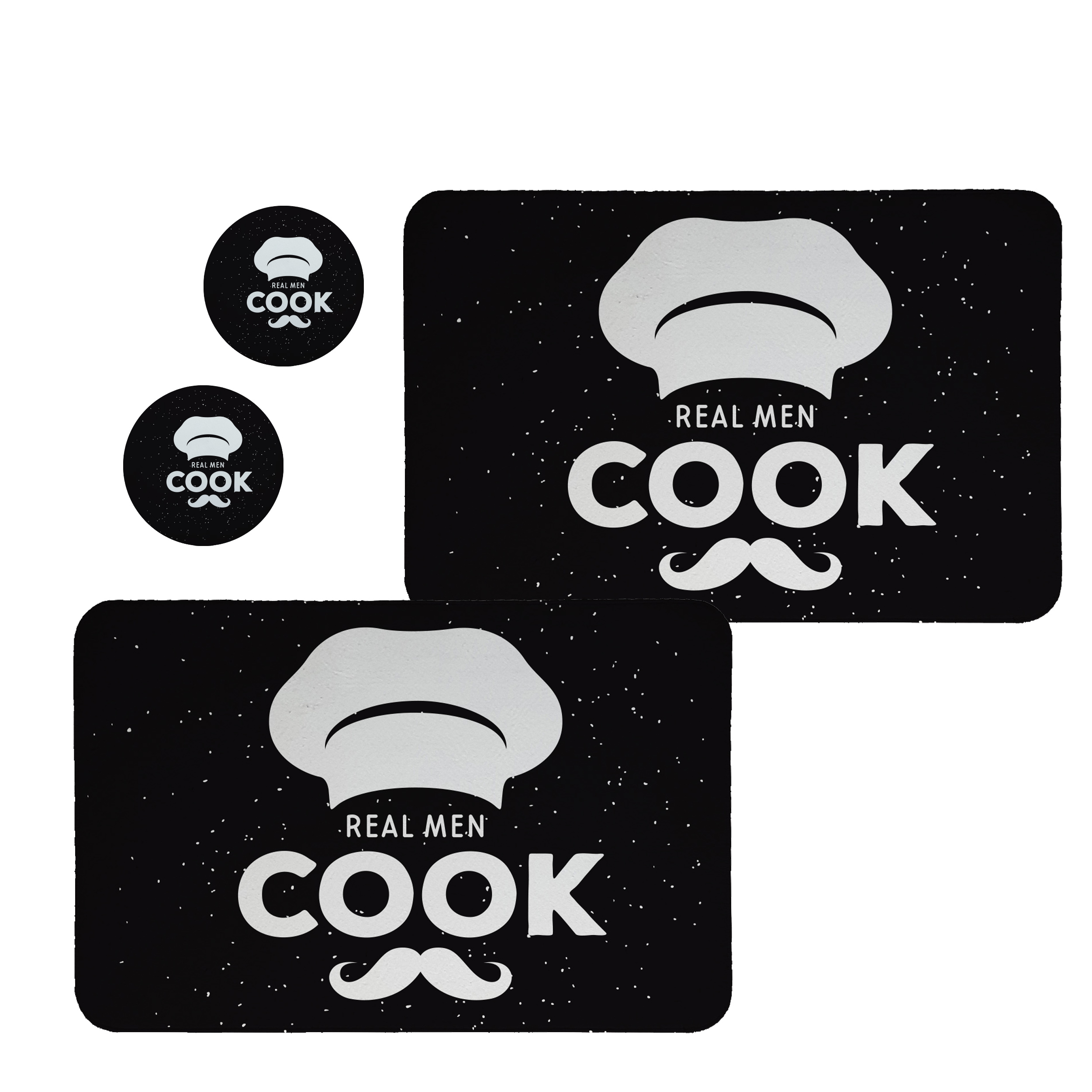 زیربشقابی طرح COOK کد 8295 مجموعه 2 عددی همراه زیر لیوانی