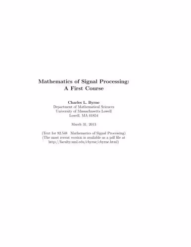 خرید و دانلود نسخه کامل کتاب Mathematics of Signal Processing: A First Course