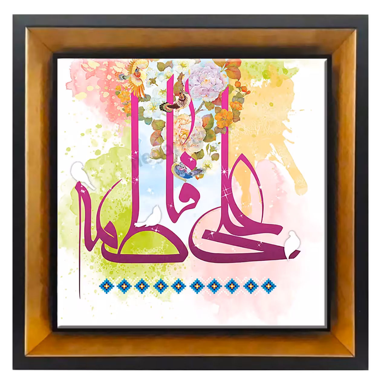 تابلو کاشی علی فاطمه مدل 2D 64