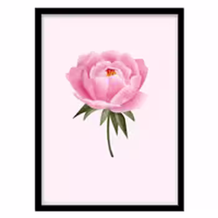 قیمت و خرید تابلو دکوراتیو مدل نقاشی گل رز صورتی کد 2103