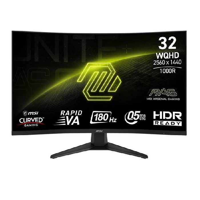 مانیتور گیمینگ خمیده ام اس آی مدل MAG 325CQF سایز 32 اینچ