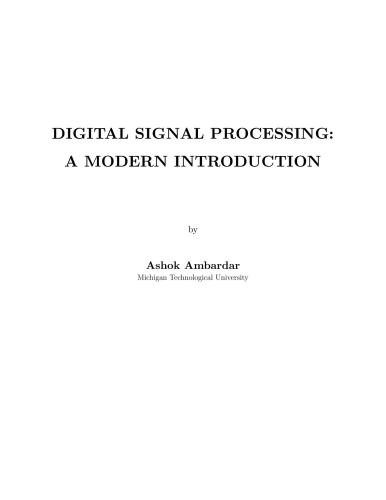 خرید و دانلود نسخه کامل کتاب Digital Signal Processing - A Modern Introduction