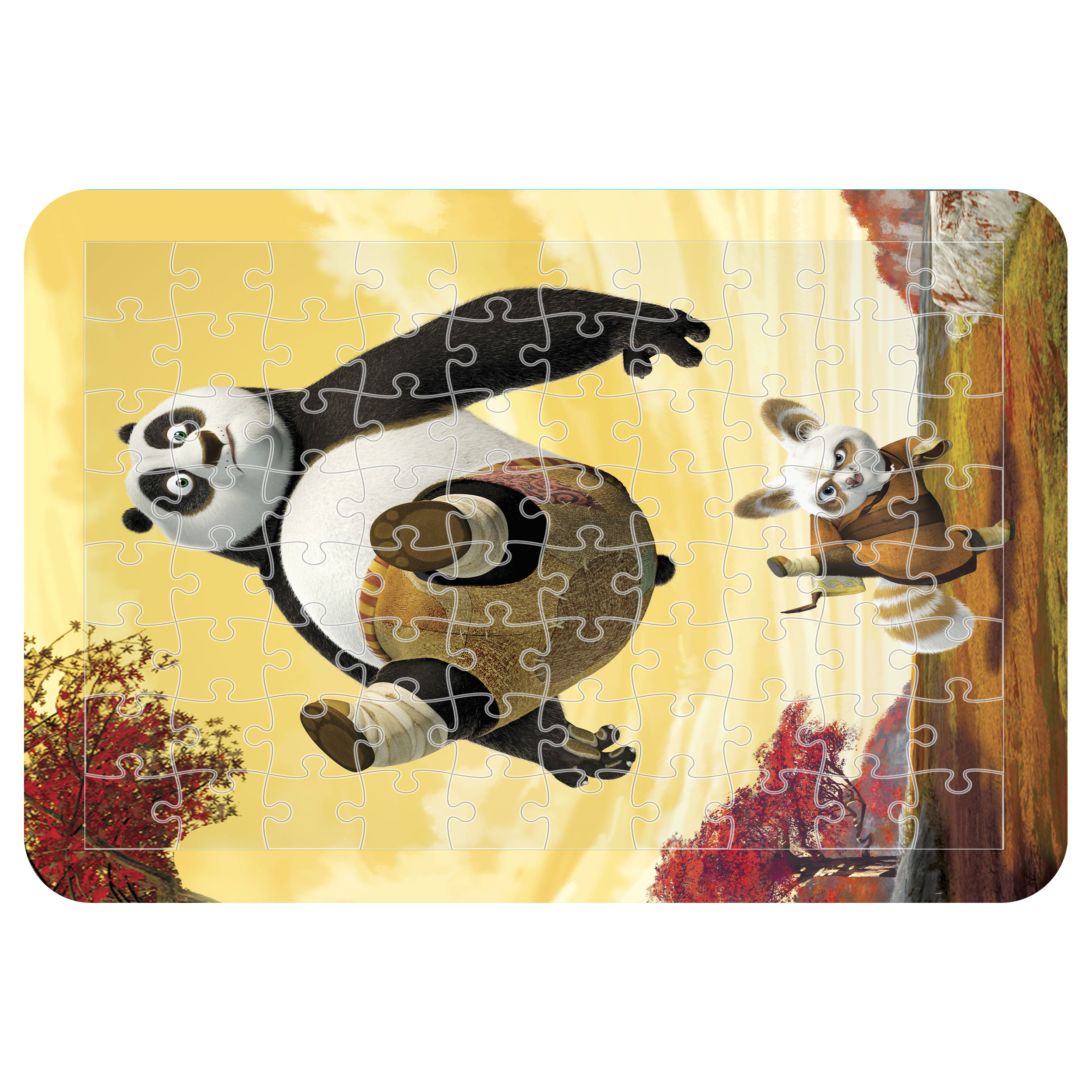 پازل 54 تکه اطلس آبی طرح کارتون پاندای کونگ فو کار  مدل P1676