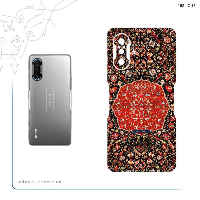 برچسب پوششی ماهوت مدل Persian_Carpet_Red مناسب برای گوشی موبایل شیائومی Redmi K40 Gaming