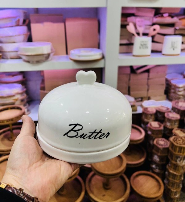 ظرف کره خوری سرامیکی گرد تکست