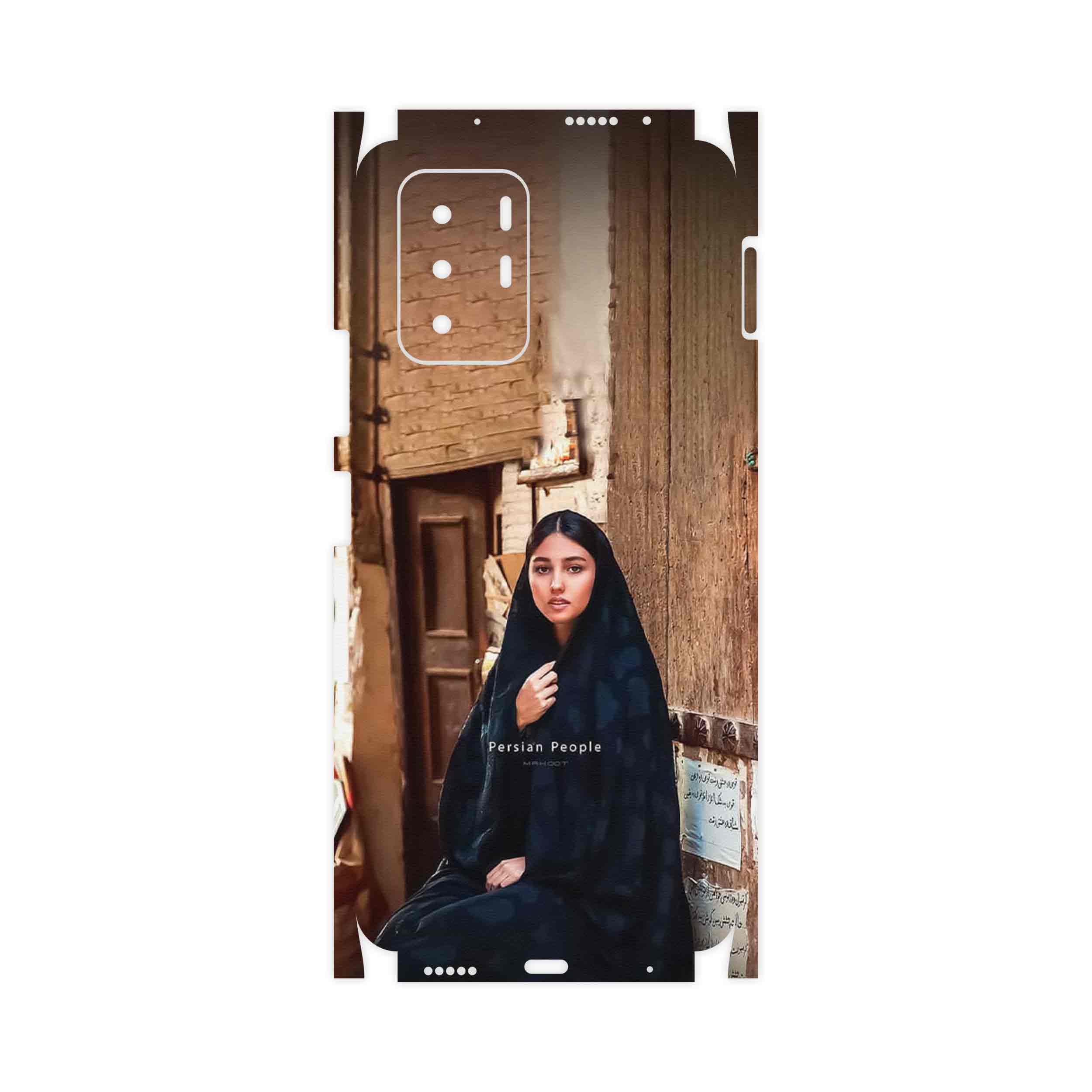 برچسب پوششی ماهوت مدل Portrait of an Iranian Woman-FullSkin مناسب برای گوشی موبایل شیائومی Redmi Note 10 Pro (China)