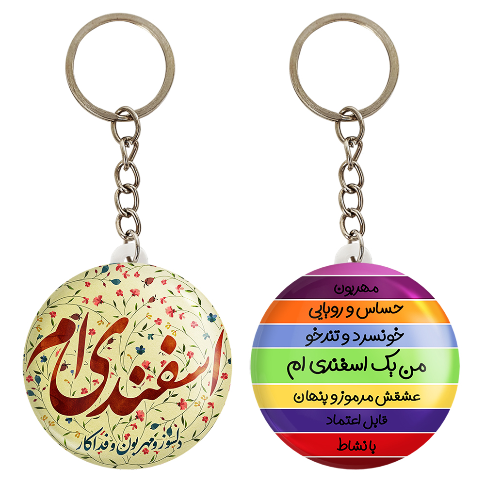 جاکلیدی خندالو مدل ماه تولد اسفند کد 23082320 مجموعه 2 عددی