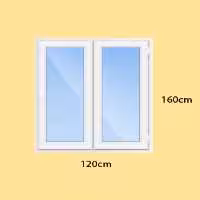 پنجره دوجداره upvc تک حالته با پروفیل هافمن (پس کرایه و هزینه ارسال در مقصد)