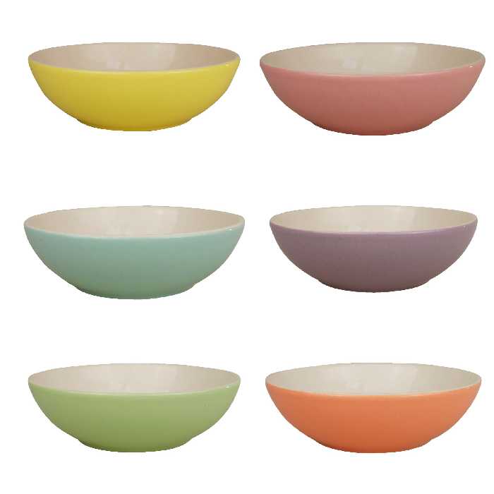 بشقاب سرامیکی طرح خورشت خوری مدل پاستلو بسته 6 عددی