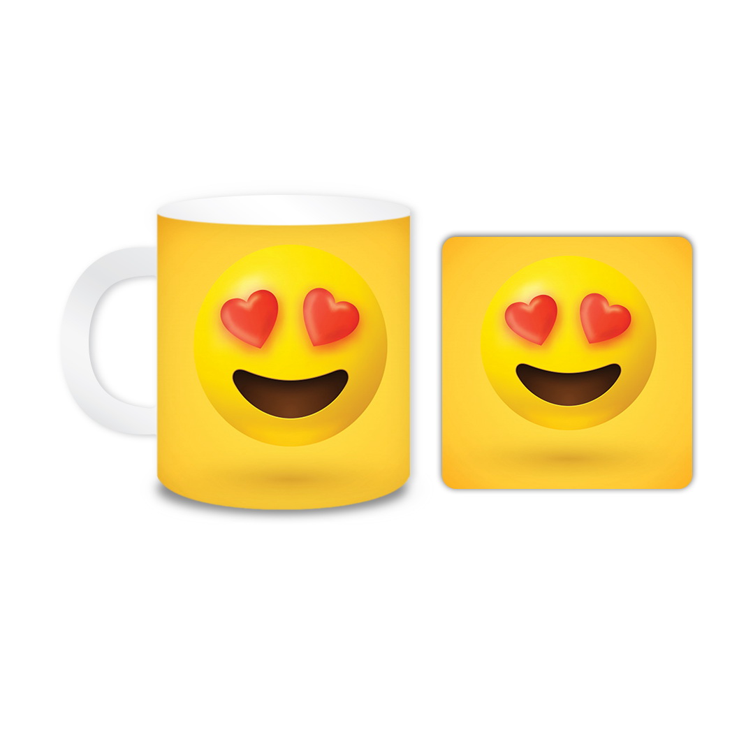 ماگ مدل استیکر کد 393 به همراه زیر لیوانی