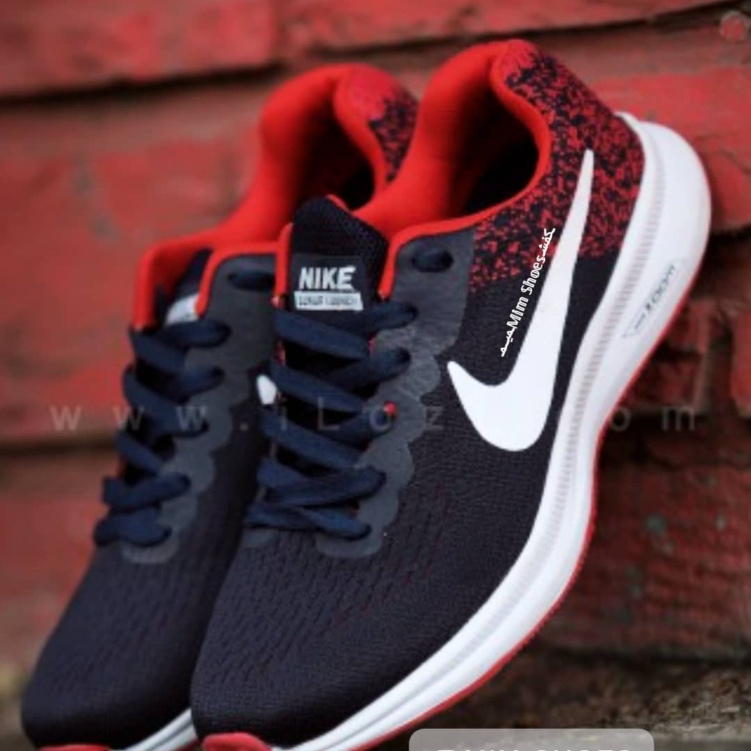 کتونی مردانه نایک زوم بسیار سبک و خوش پا سرمه ایnike zoom