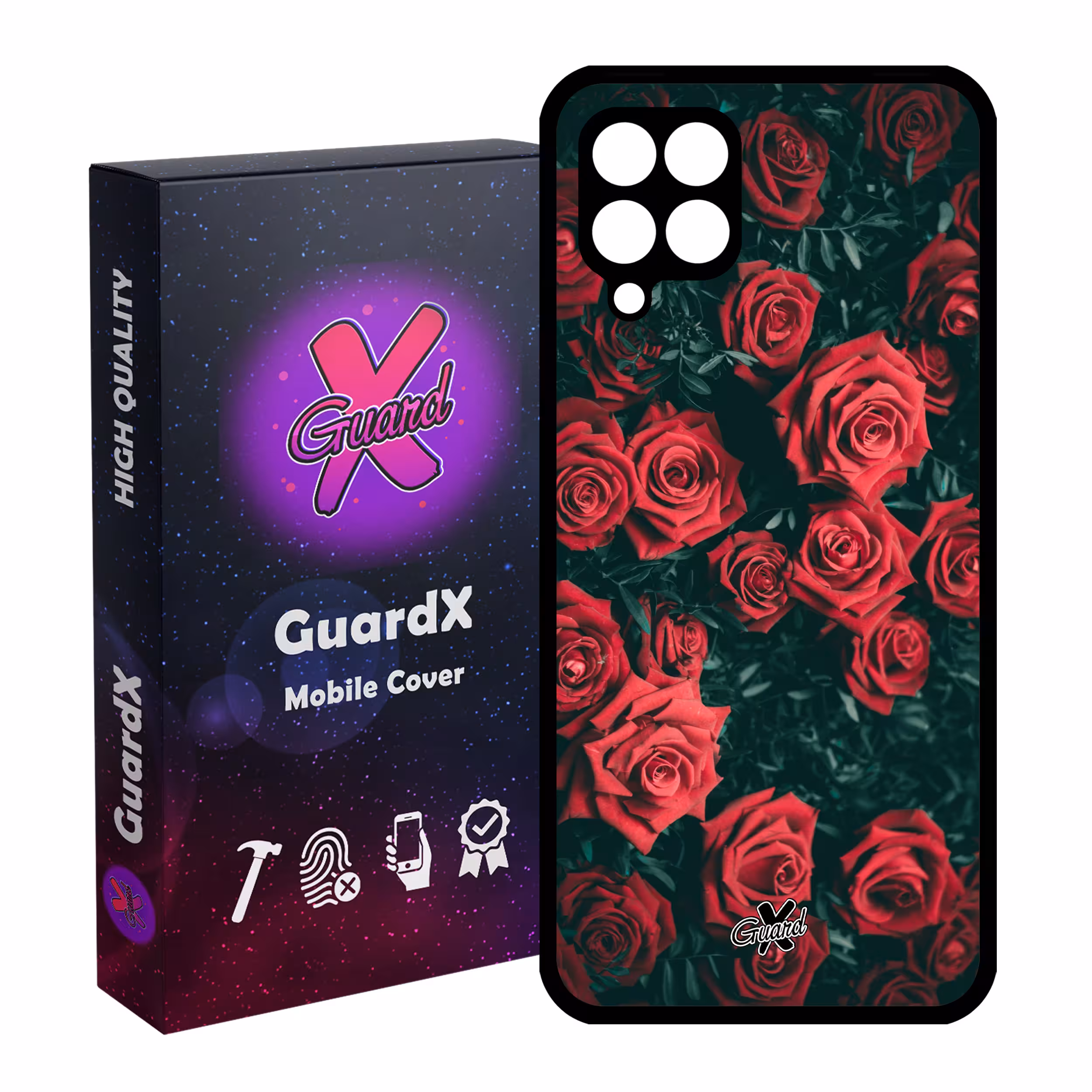 کاور گارد ایکس طرح Flower مدل Glass10208 مناسب برای گوشی موبایل سامسونگ Galaxy A12
