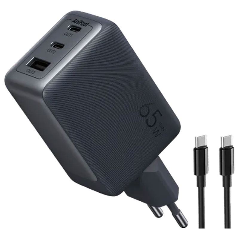 شارژر دیواری اورایمو HyperGan 65 OCW-7652E 116CC توان 65 وات با کابل