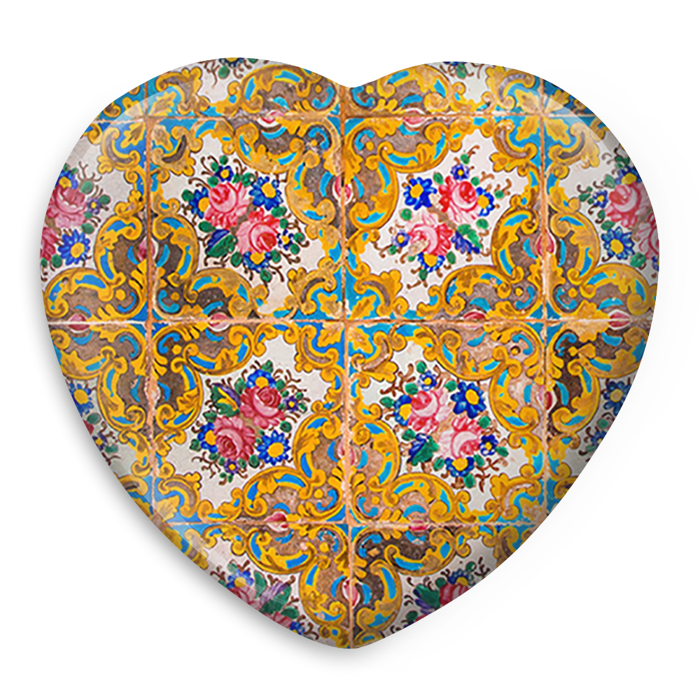 پیکسل خندالو طرح کاشی مدل قلبی کد 2156