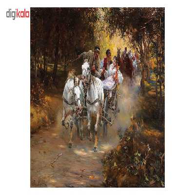 تابلو شاسی گالری هنری پیکاسو طرح عروسی روستایی سایز 60x40 سانتی متر