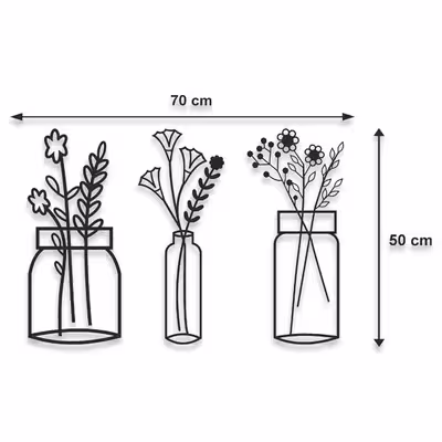 دیوار کوب طرح گلدان مدل s300 مجموعه 3 عددی