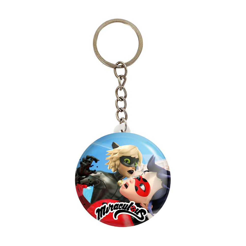 جاکلیدی خندالو طرح دختر کفشدوزکی و پسر گربه ای کد 3530