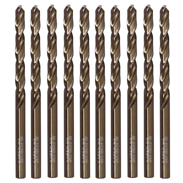 مته فلز کبالت کارن مدل MMA-KN-5.5M سایز5.5میلی متر مجموعه 10 عددی