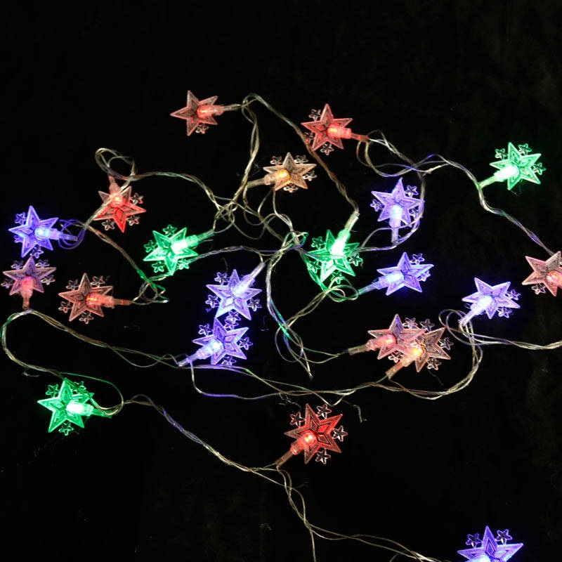 ریسه طرح ستاره برفکی رنگی 5 متری