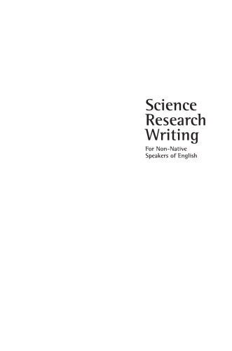 خرید و دانلود نسخه کامل کتاب Science Research Writing: A Guide for Non-Native Speakers of English