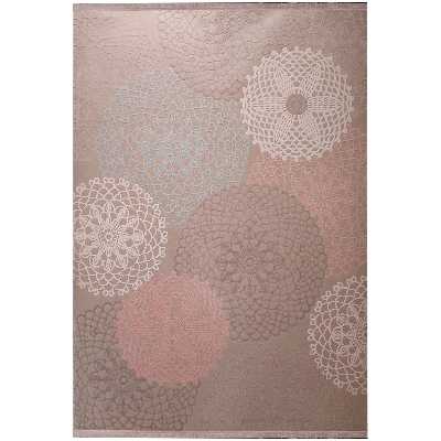 فرش ماشینی زمرد مشهد طرح HA07 زمینه بژ