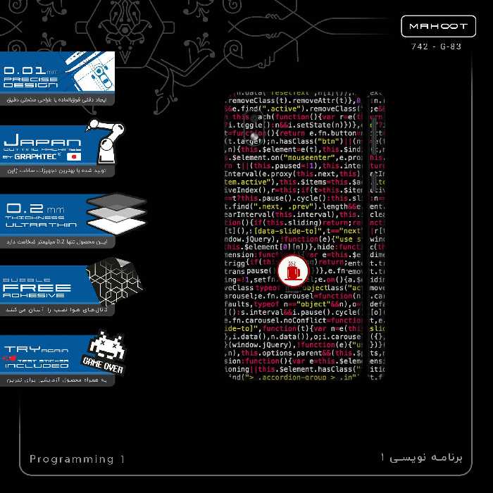 برچسب پوششی ماهوت مدل Programming 1-FullSkin مناسب برای گوشی موبایل سامسونگ Galaxy A01 Core