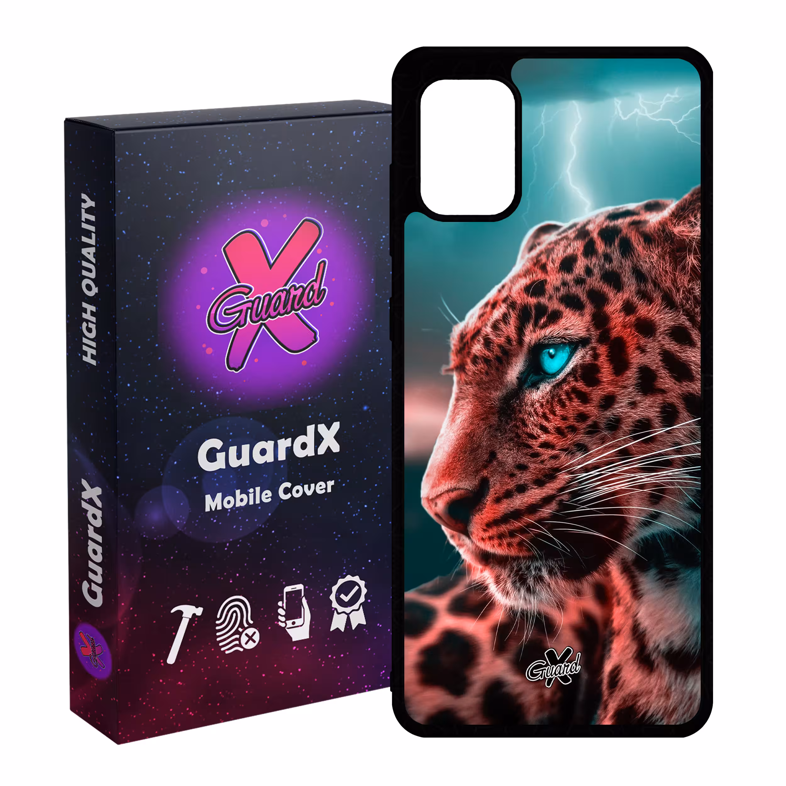 کاور گارد ایکس طرح پلنگ مدل Glass10233 مناسب برای گوشی موبایل سامسونگ Galaxy A31