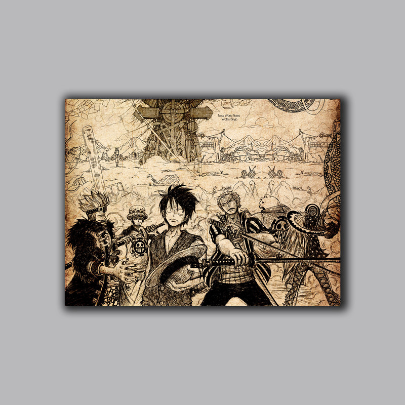 تابلو شاسی مدل انیمه وان پیس One Piece کد LA-10359 | دنیای قاب