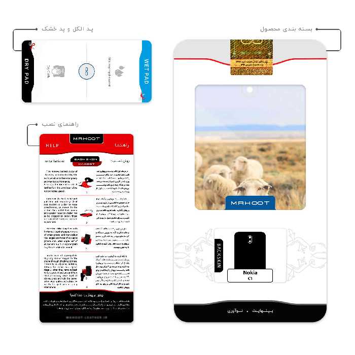 برچسب پوششی ماهوت مدل Sheep مناسب برای گوشی موبایل نوکیا C1