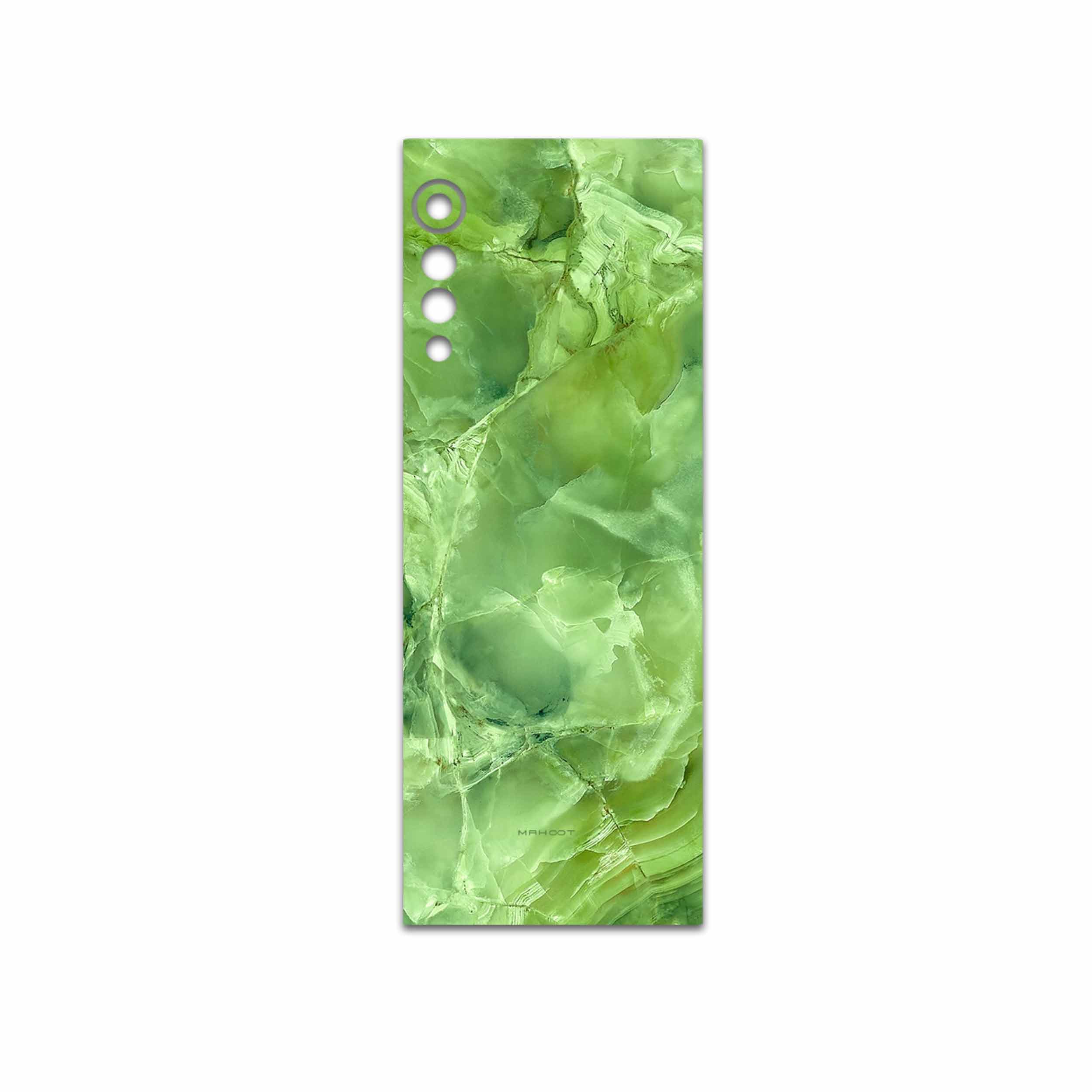 برچسب پوششی ماهوت مدل Green-Crystal-Marble مناسب برای گوشی موبایل ال جی Velvet 5G