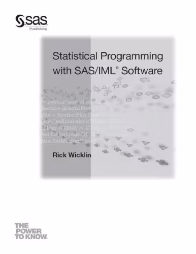 خرید و دانلود نسخه کامل کتاب Statistical Programming with SAS/IML Software