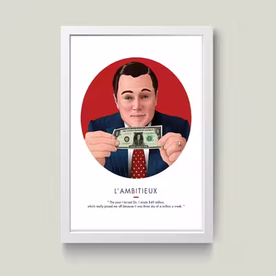تابلو مدل Wolf of wall street کدm2515-w