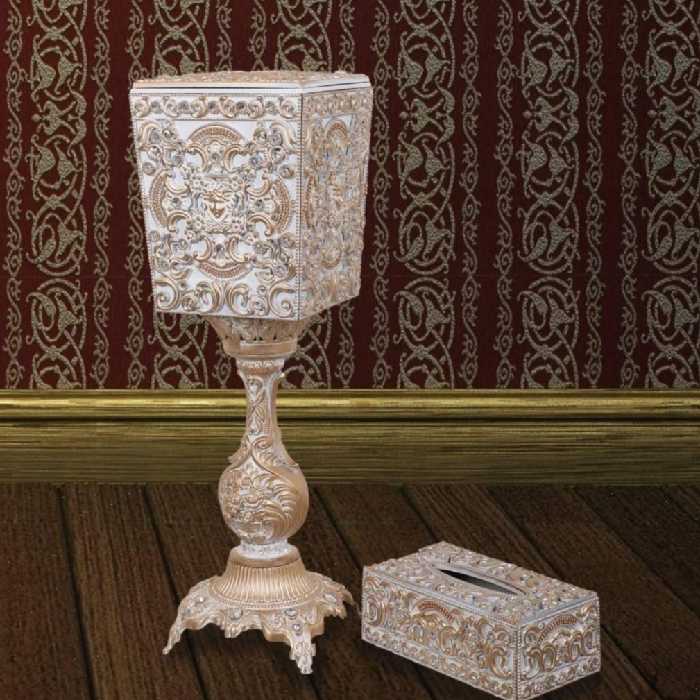  ست سطل و جا دستمال پایه دار بلند جدید  شهرزاد 