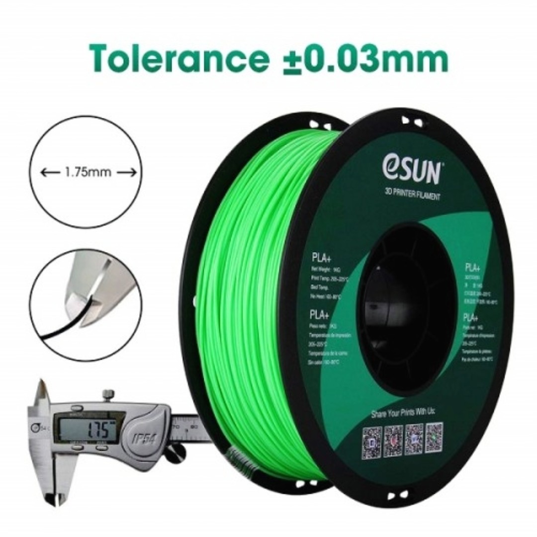 فیلامنت پرینتر سه بعدی مدل PLAایسان سبز روشن