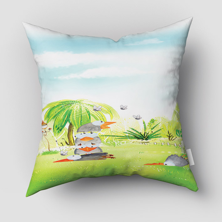 کوسن بچگانه طرح کلاغ های عروسکی pk-2715a