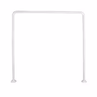 میله پرده حمام پیسو مدل U AL سایز 90x90 سانتی متر