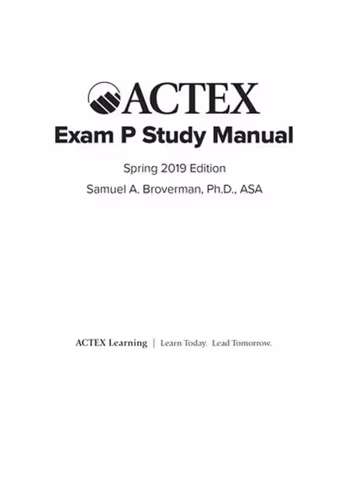 خرید و دانلود نسخه کامل کتاب Actex Exam P Study Manual