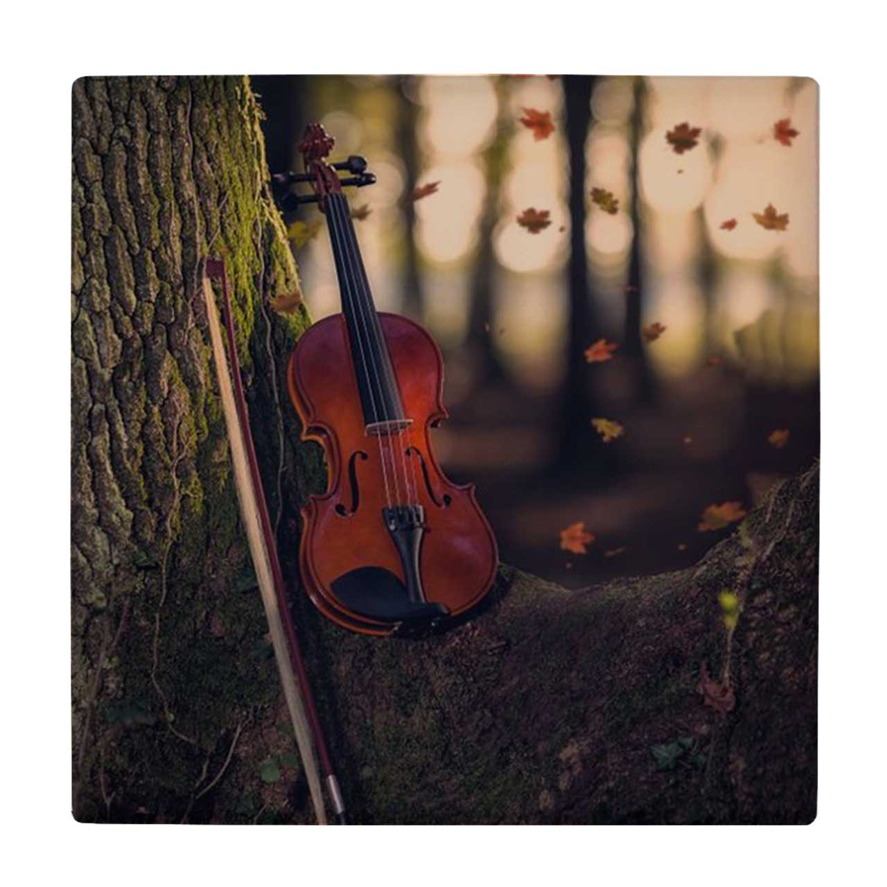  زیر لیوانی طرح ویولن و جنگل پاییزی کد    3670445_1668