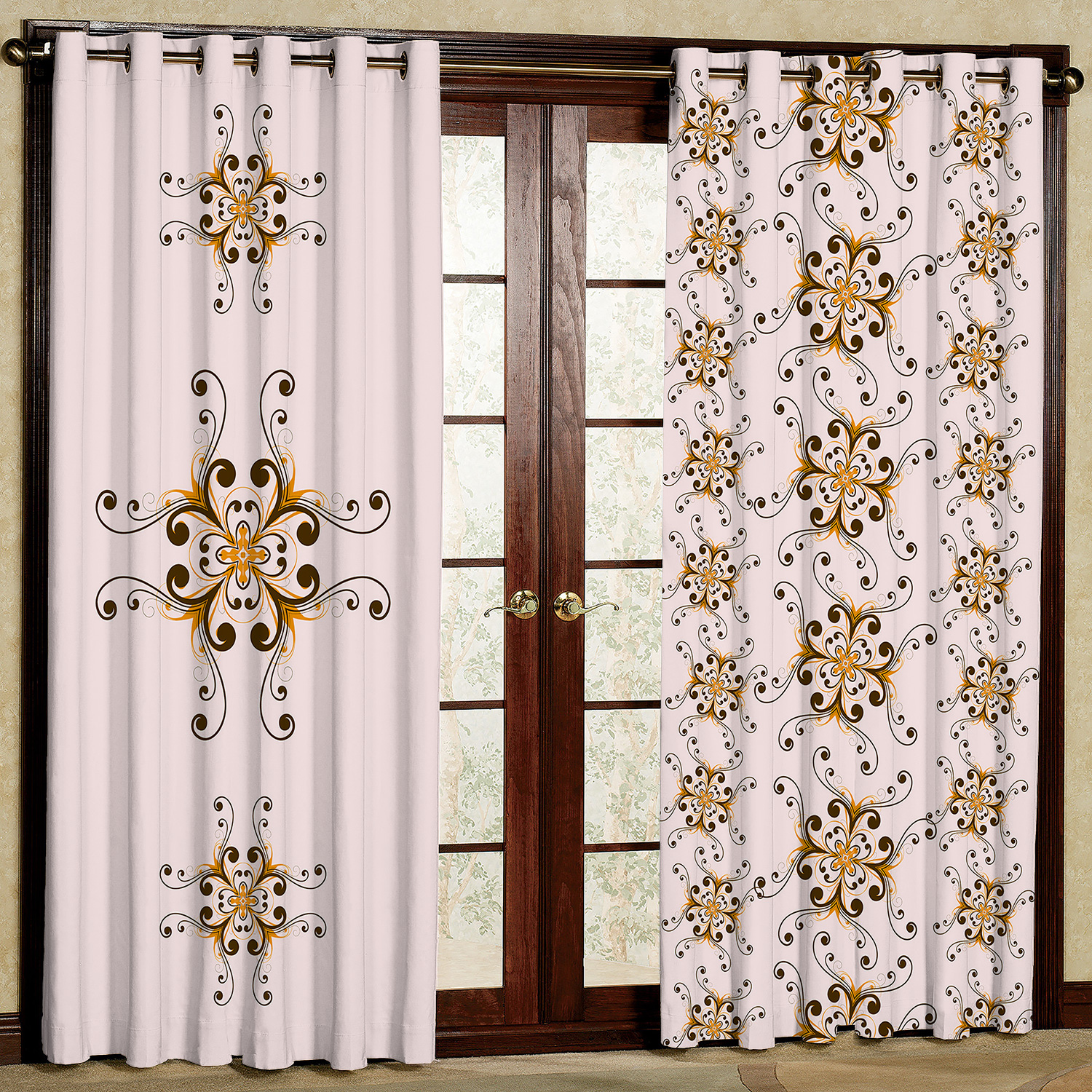  پرده مدل طرح دار مخمل پانچی کد 4729a سایز 200x140 سانتی متر