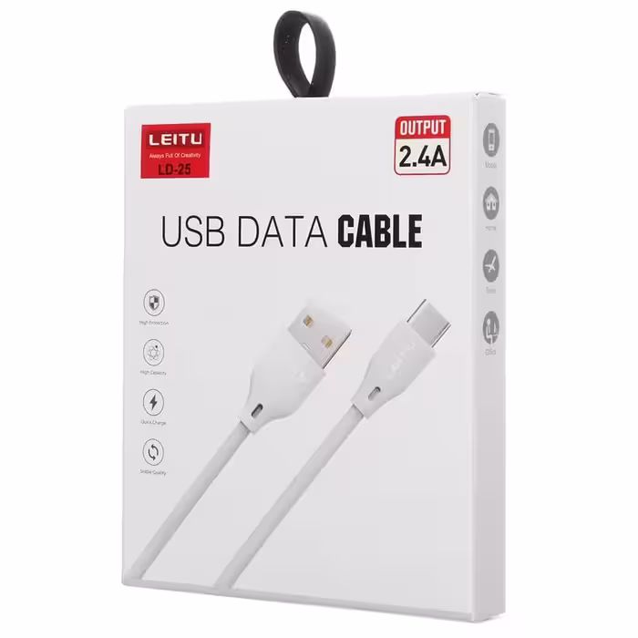 کابل تبدیل USB به Lightning لیتو مدل LD-25 طول 1 متر	