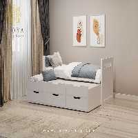 تخت خواب کشویی مدرن رایان مدل BM312