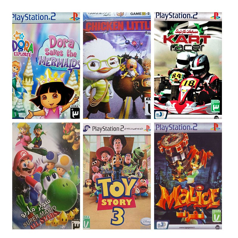 پک شماره هفتم 6 عددی  بازی پلی استیشن 2 (PS2) به قیمت عمده