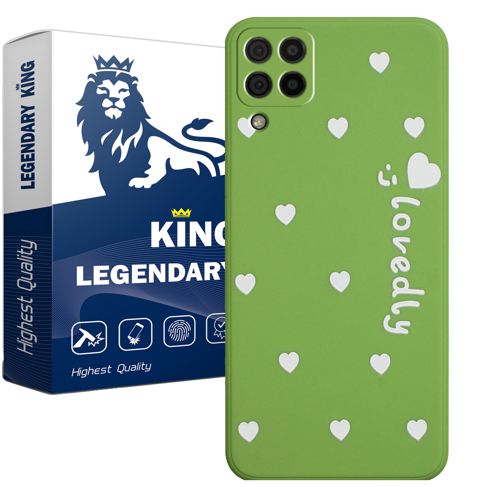 کاور لجندری کینگ مدل قلب سفید  مناسب برای گوشی موبایل سامسونگ Galaxy A22 4G