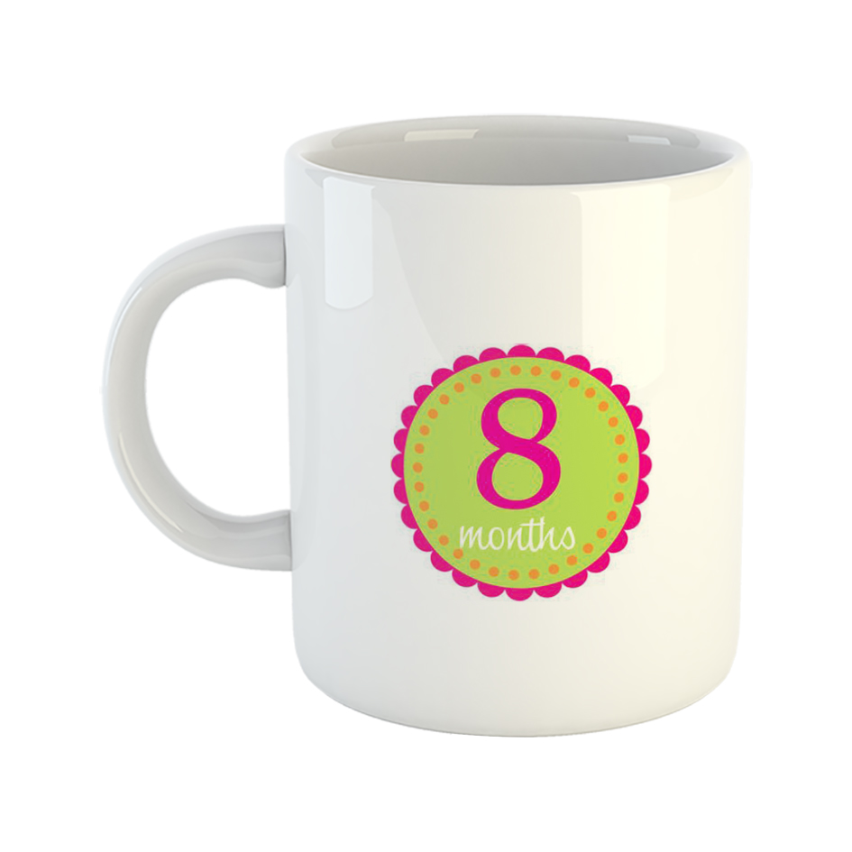 ماگ طرح ماه شمار مدل هشت ماهگی